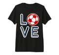 Great Heart I Love Football Soccer Fan T-Shirt - Graphic Print for Adults