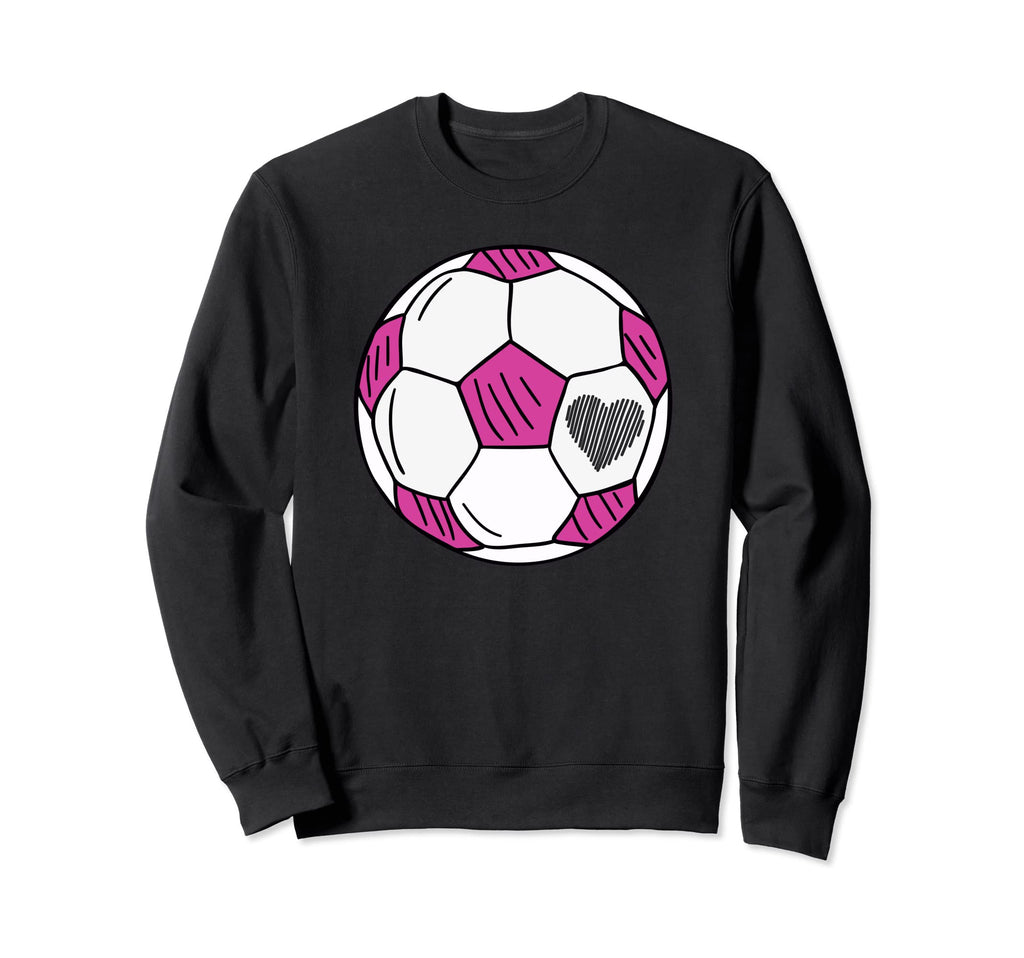 Soccer Heart Sweatshirt - Unique Graphic Unisex