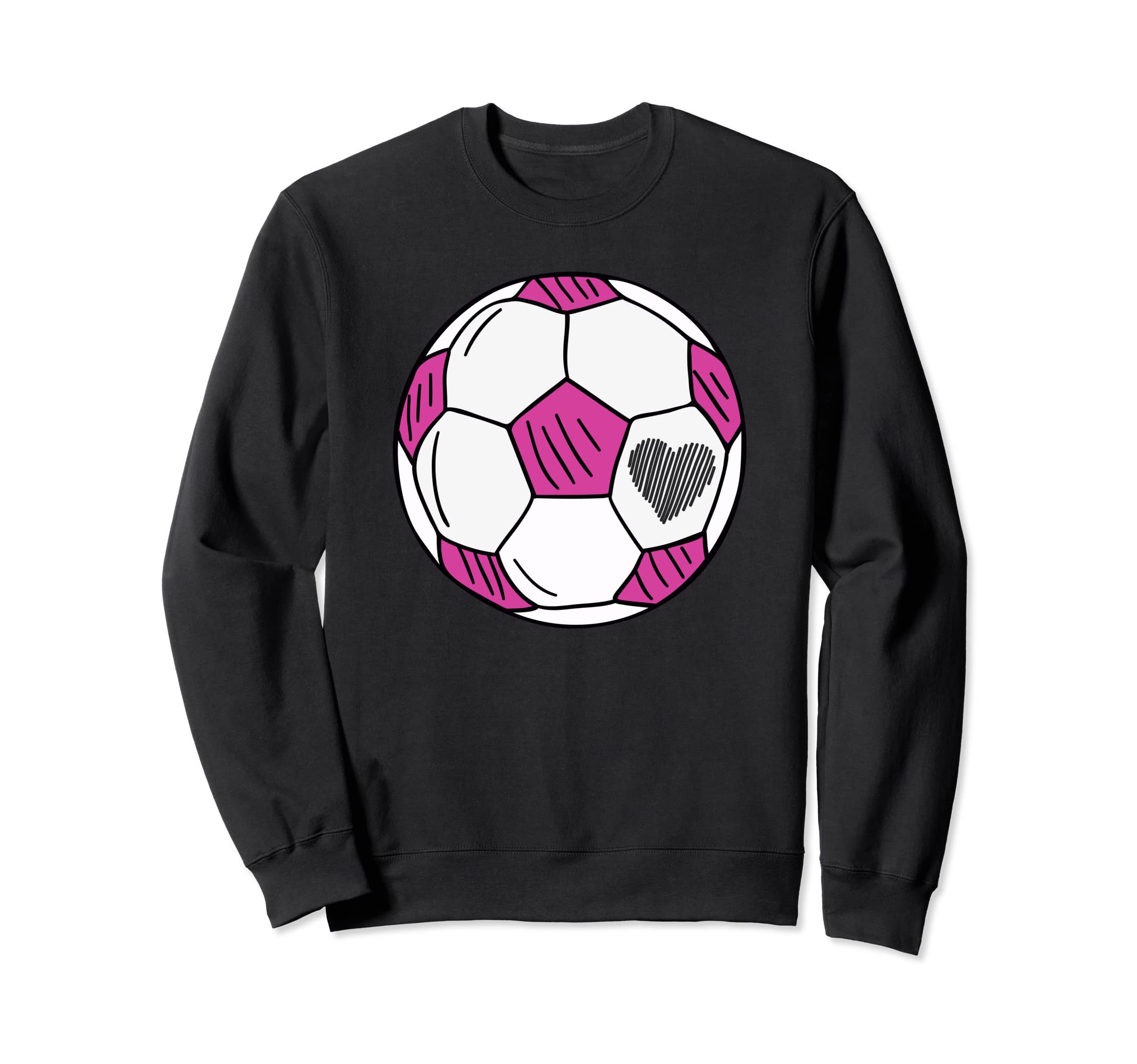 Soccer Heart Sweatshirt - Unique Graphic Unisex