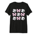 Soccer Coquette Bow Soccer Tri T-Shirt - Casual Everyday Wear Men Women