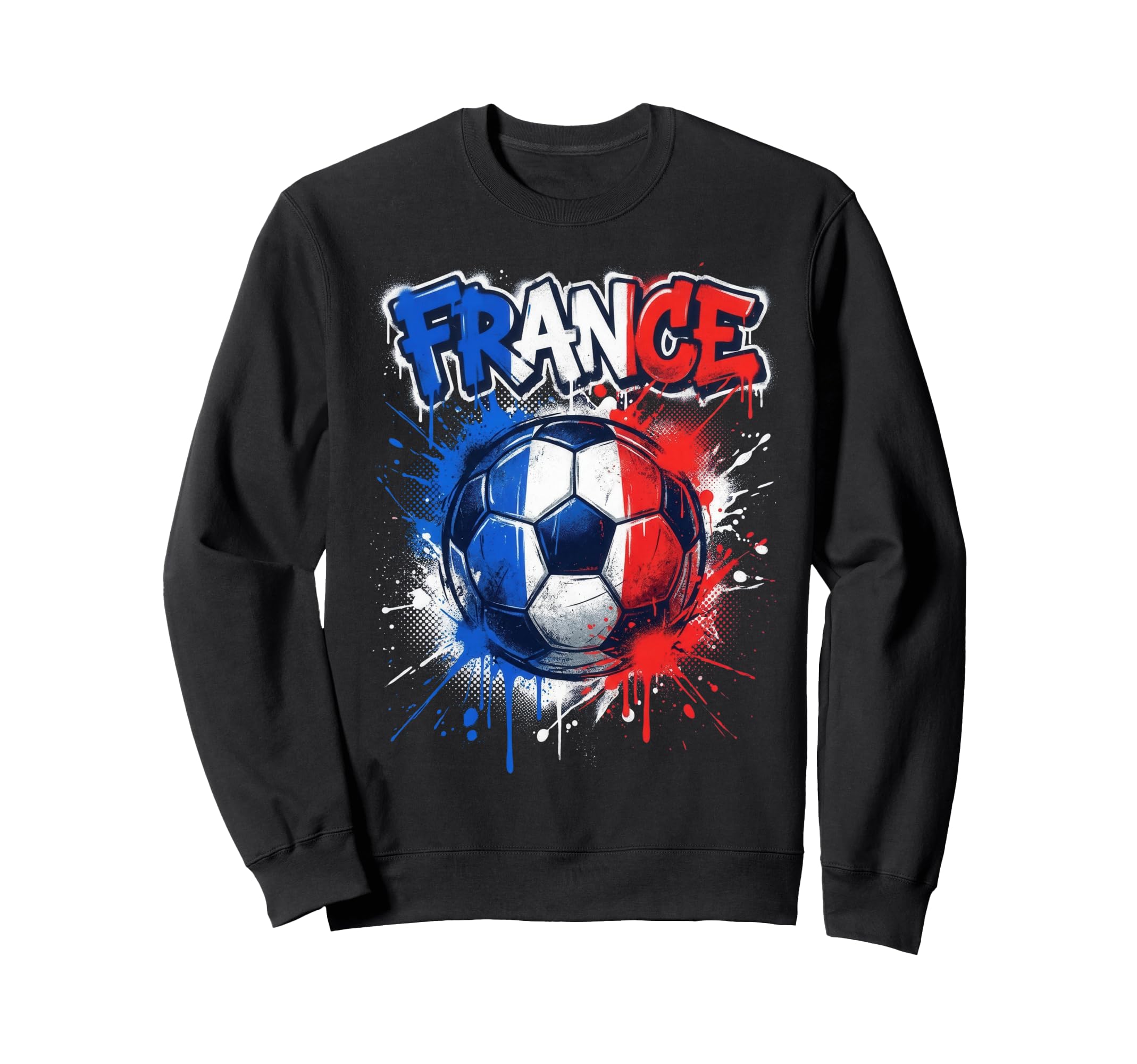 France Football Soccer Player Flag Sweatshirt - Streetwear Style Unisex