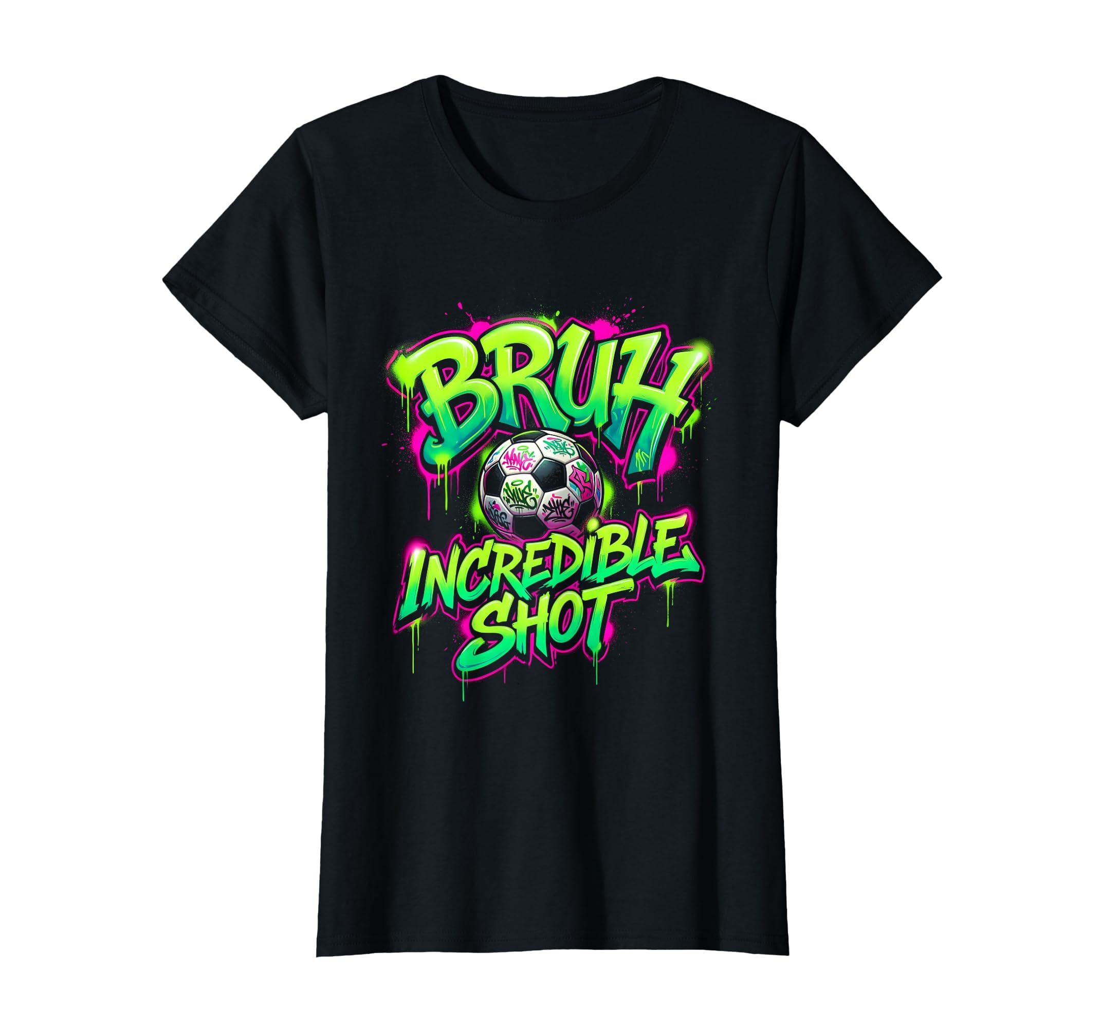 Bruh Incredible Shot Soccer Ball Funny T-Shirt - Streetwear Style Unisex