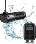 hygger Aquarium Wave Maker 1321 GPH 12W, Adjustable Cross Flow Pump with LED Display Controller, Magnetic DC 24V Aquarium Powerhead for Freshwater and Marine Reef Aquariums Up to 60 Gallon