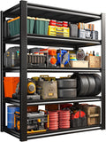 REIBII Garage Shelving Heavy Duty 2500LBS Storage Shelves 40" W Garage Shelves Heavy Duty Shelving Metal Shelves for Warehouse, Basement, Pantry, 40" W x 17.7" D x 72.2" H