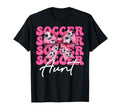 Womens Coquette Bow Ribbon Soccer T-Shirt - Casual Everyday Wear Men Women