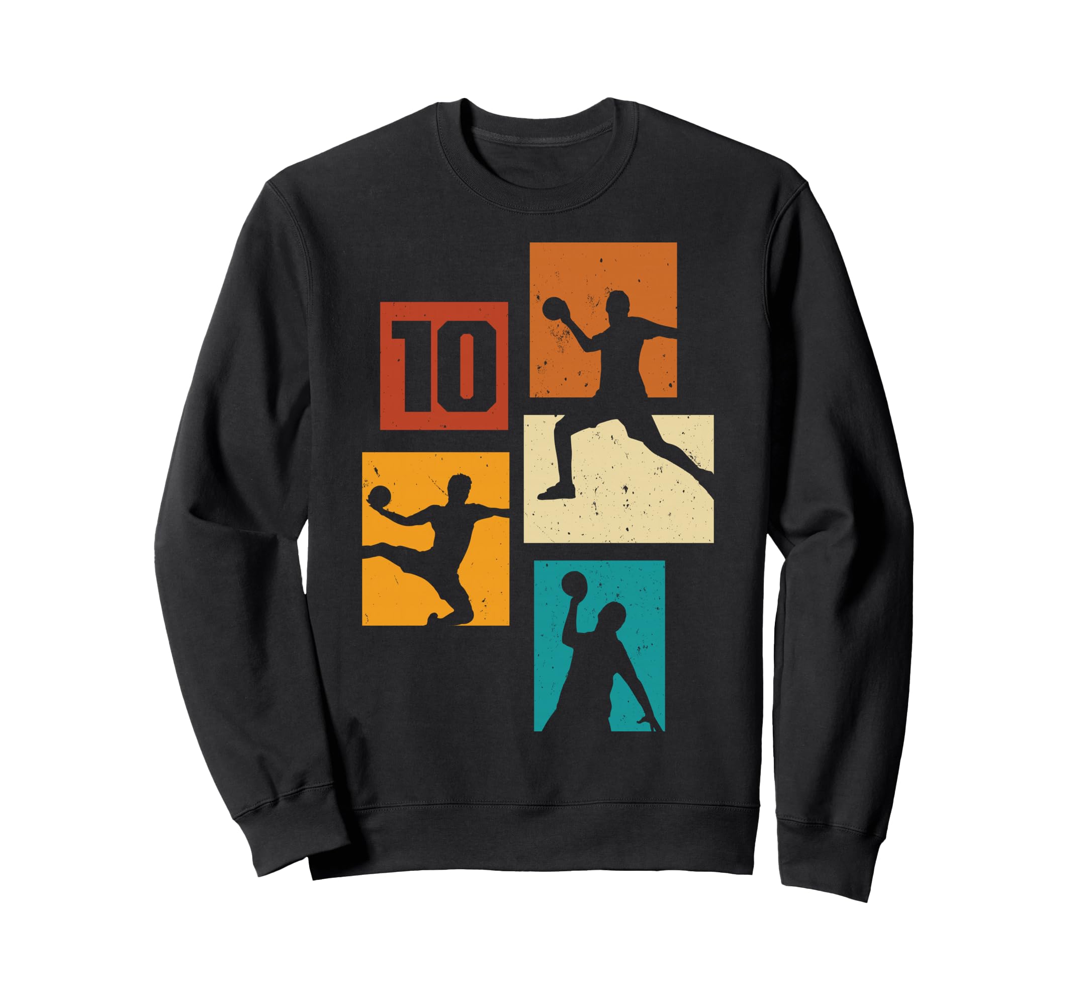 10Th Birthday Handball Player Sweatshirt - Minimalist Print Men Women