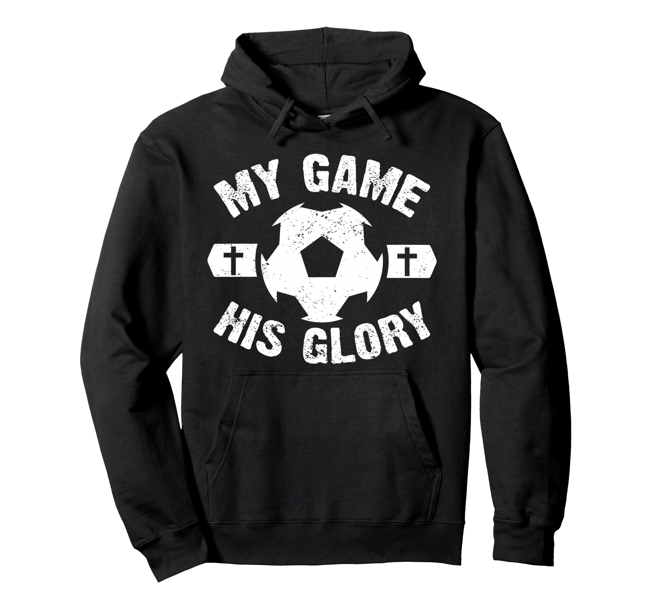 My Game His Glory Christian Soccer Hoodie - Aesthetic Graphic Men Women