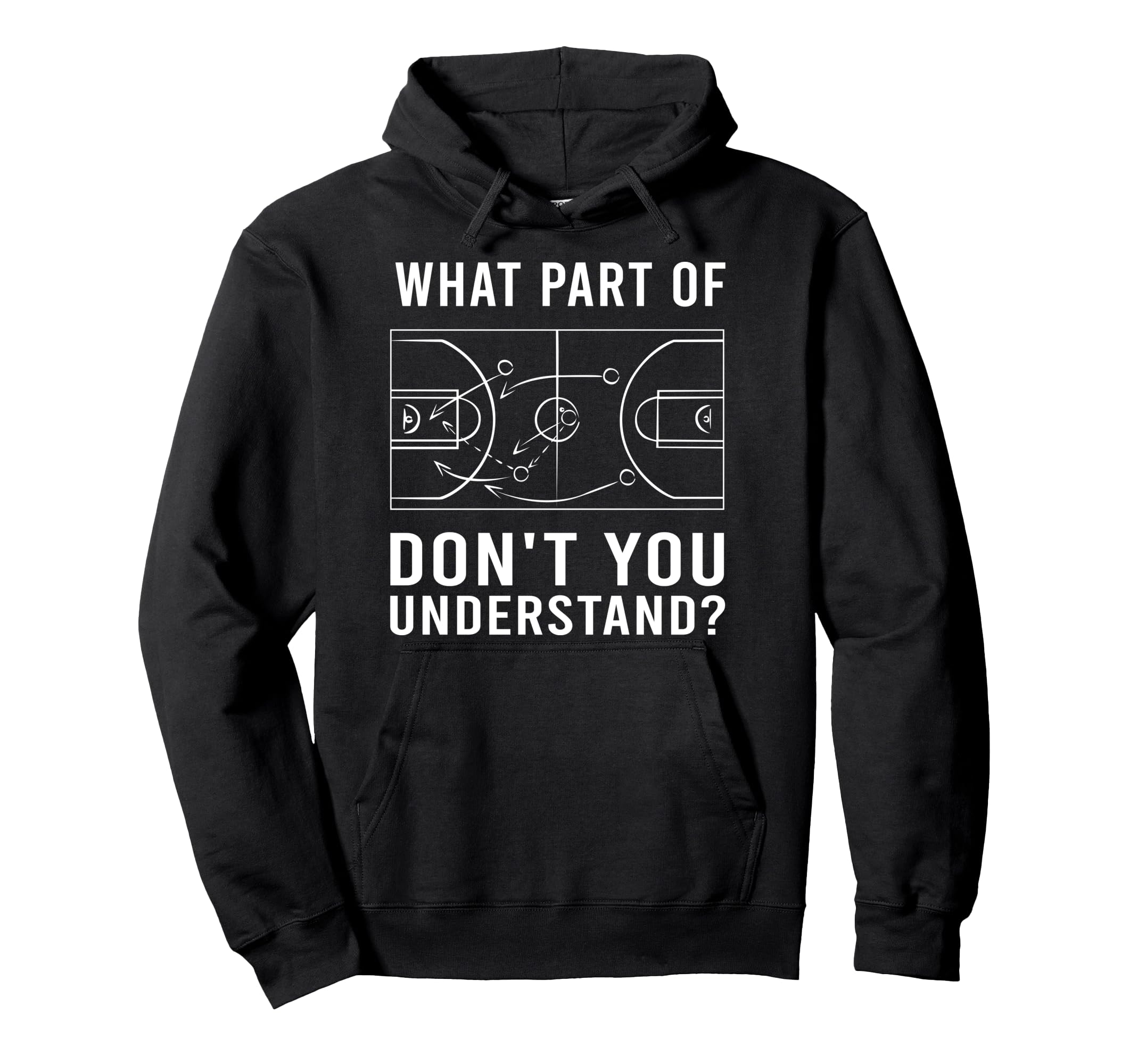 Funny Basketball Coach Tactic Diagram Board Hoodie - Novelty Apparel Unisex