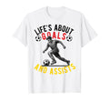Lifes About Goals And Assists Soccer T-Shirt - Custom Art Print Unisex