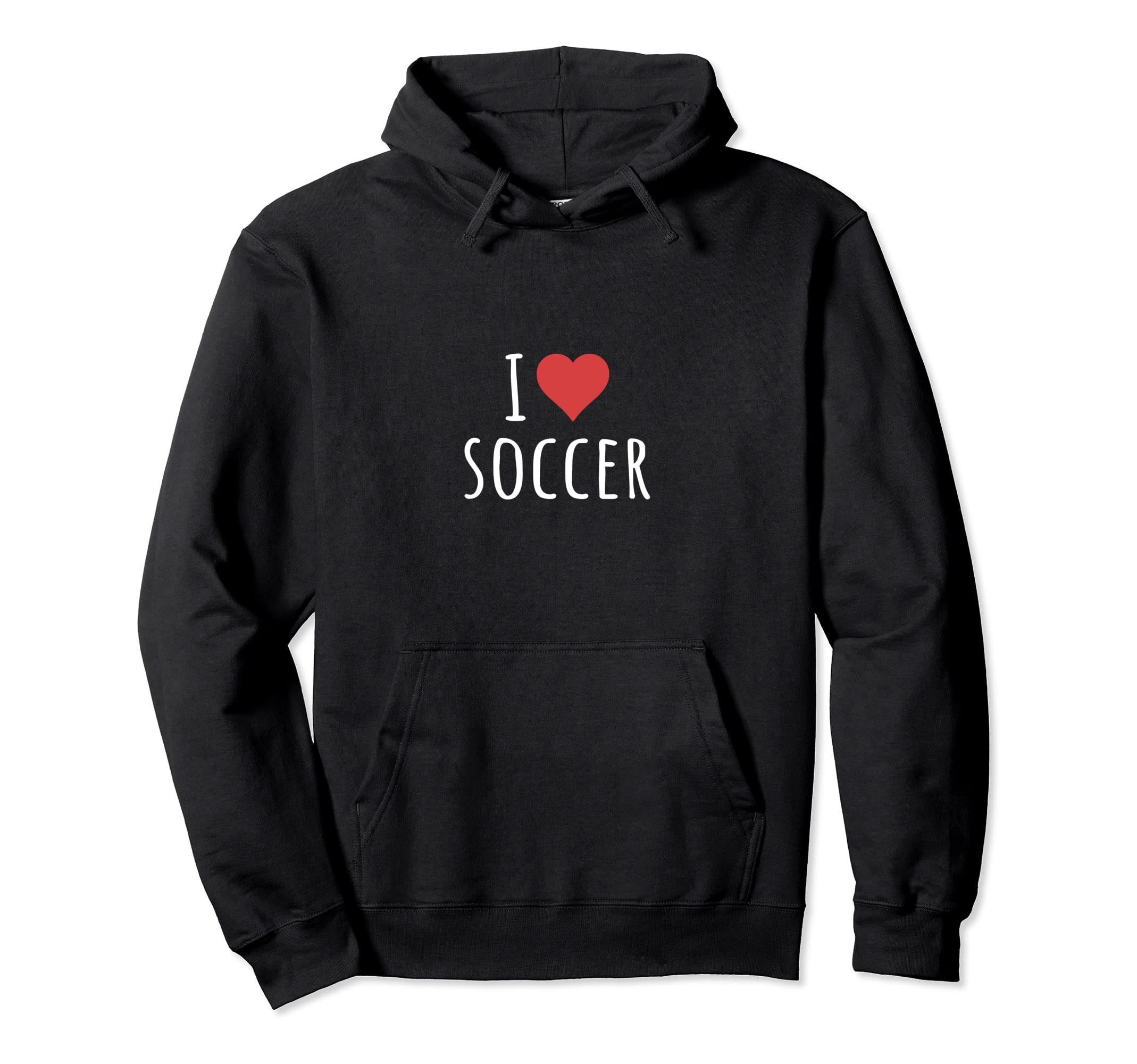 I Love Soccer Hoodie - Graphic Print Unisex