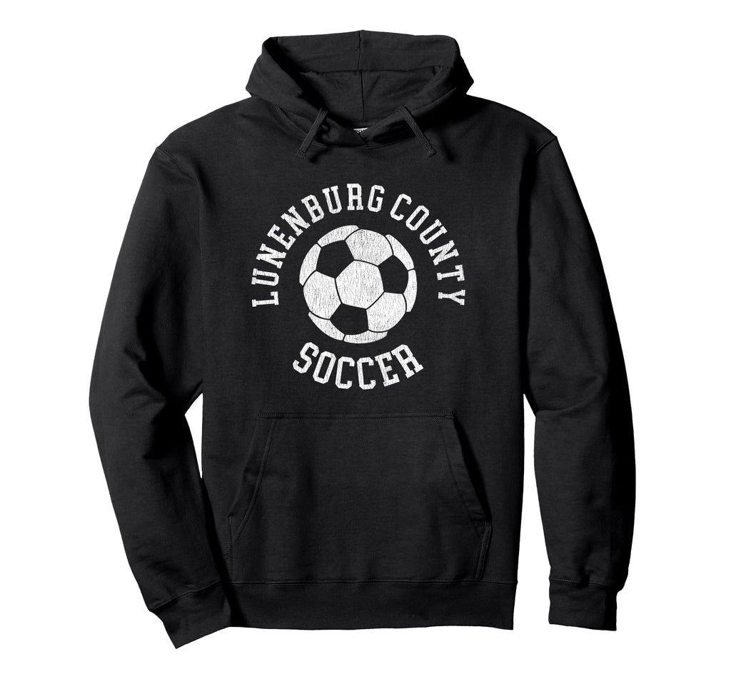 Lunenburg County Soccer Distressed 90S Hoodie - Trendy Graphic Unisex
