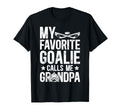 Proud Ice Hockey Goalie Grandpa Hockey T-Shirt - Graphic Print for Adults