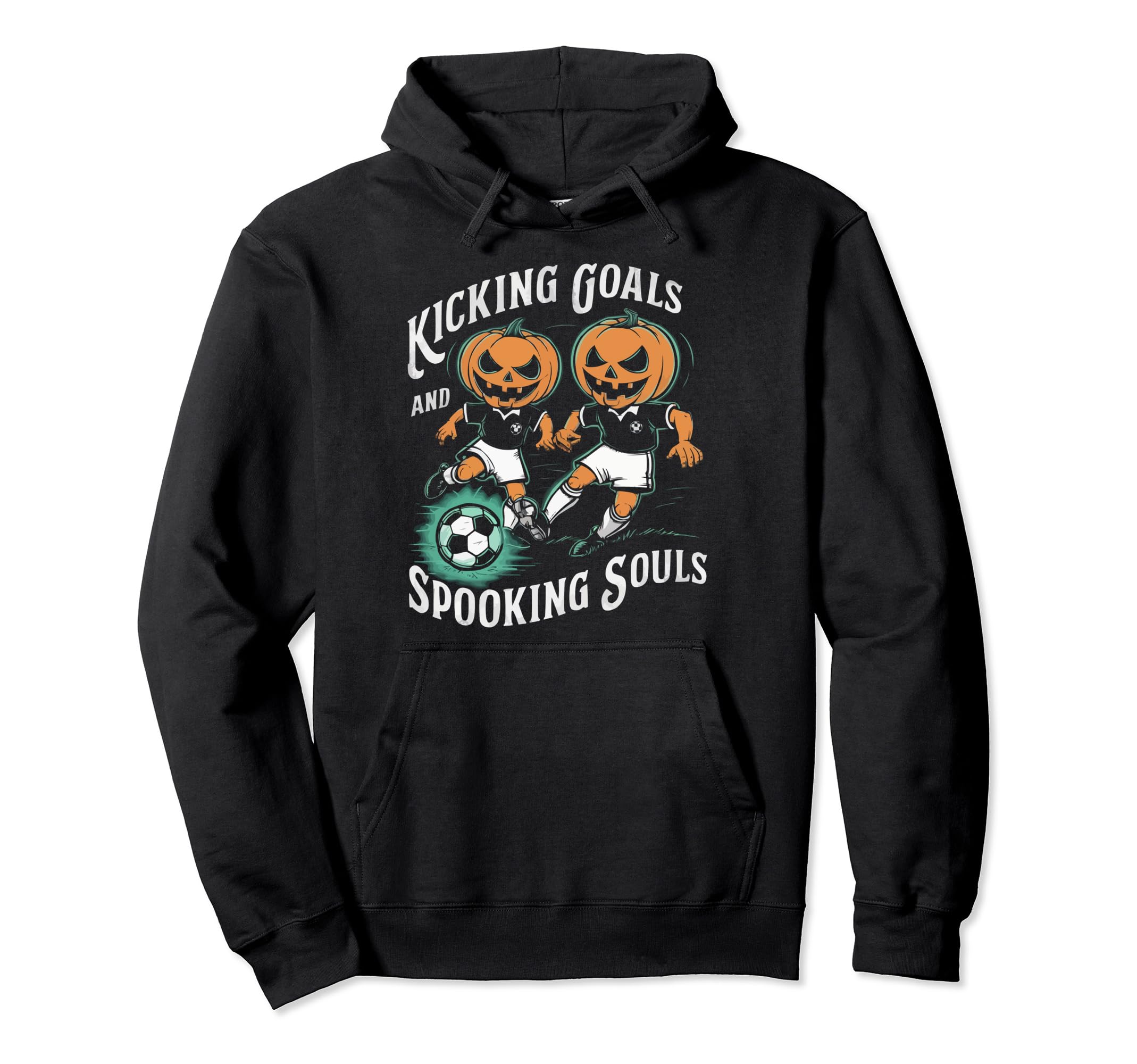 Soccer Halloween Spooky Goalkeeper Trick Hoodie - Minimalist Print Unisex
