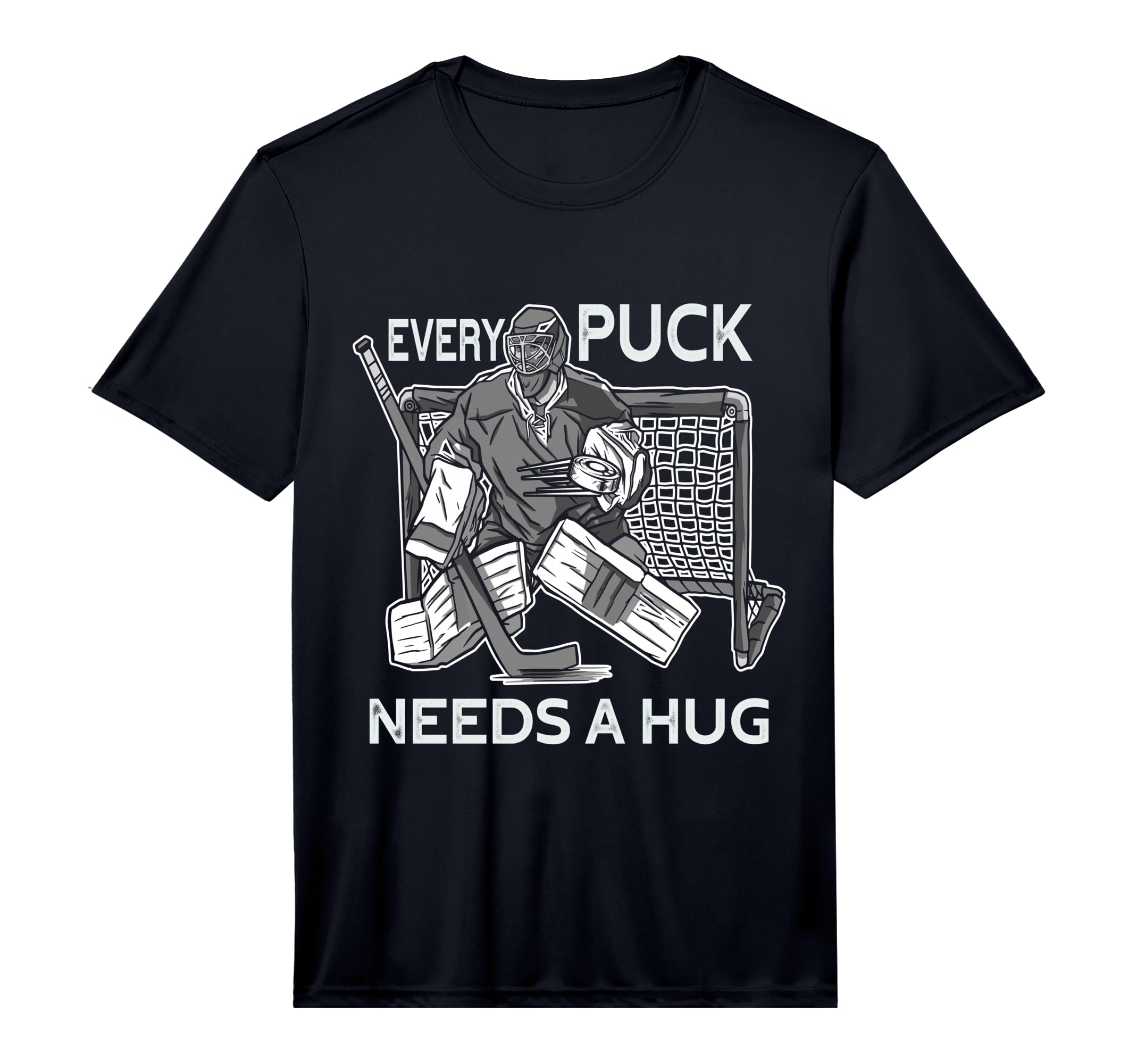 Mens Ice Hockey Goalie Hockey Goalkeeper T-Shirt - Trendy Graphic Unisex