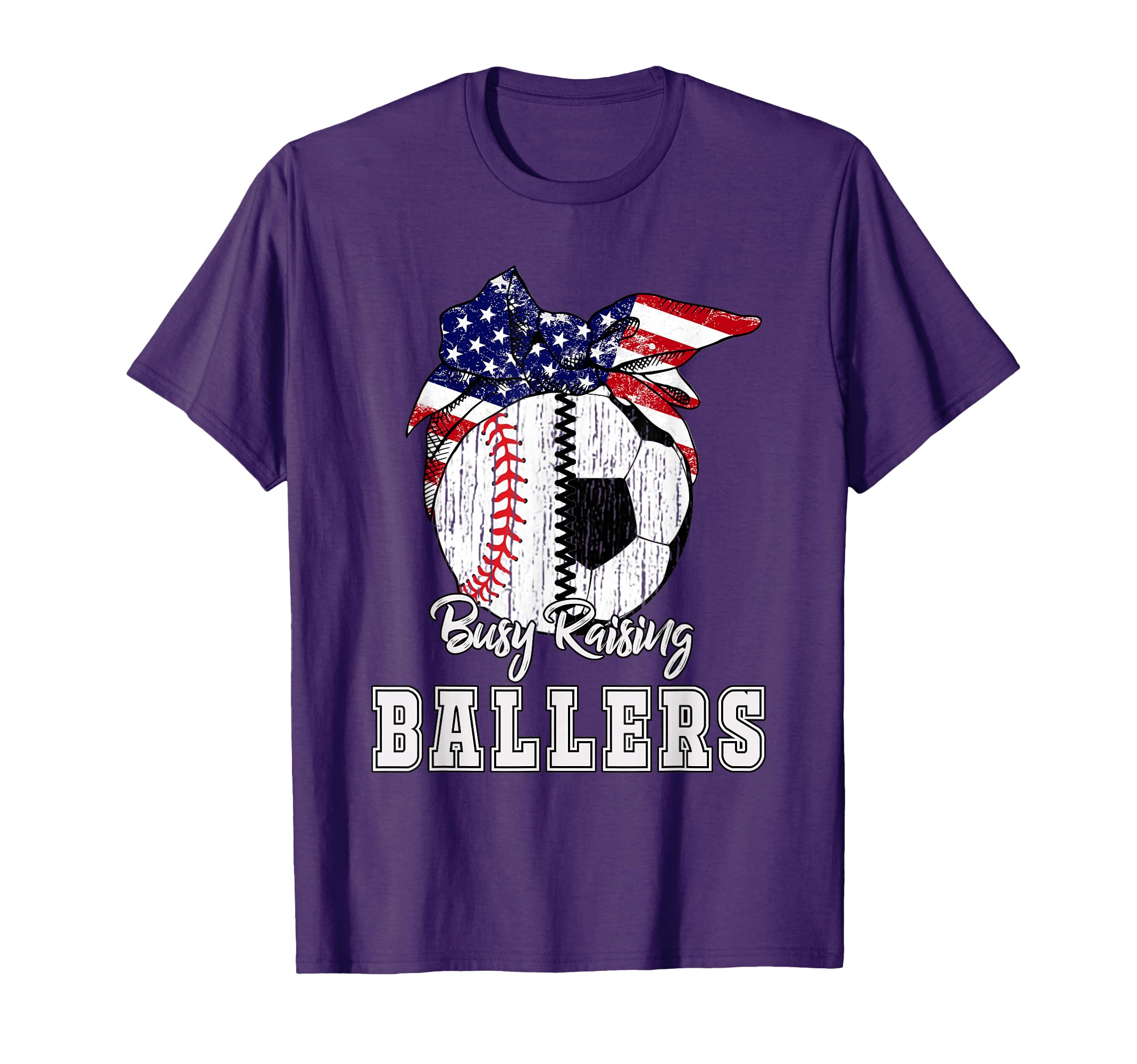 Busy Raising Ballers Baseball Soccer T-Shirt - Trendy Graphic for Adults