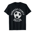 Summers County Soccer Distressed 90S T-Shirt - Novelty Apparel for Adults