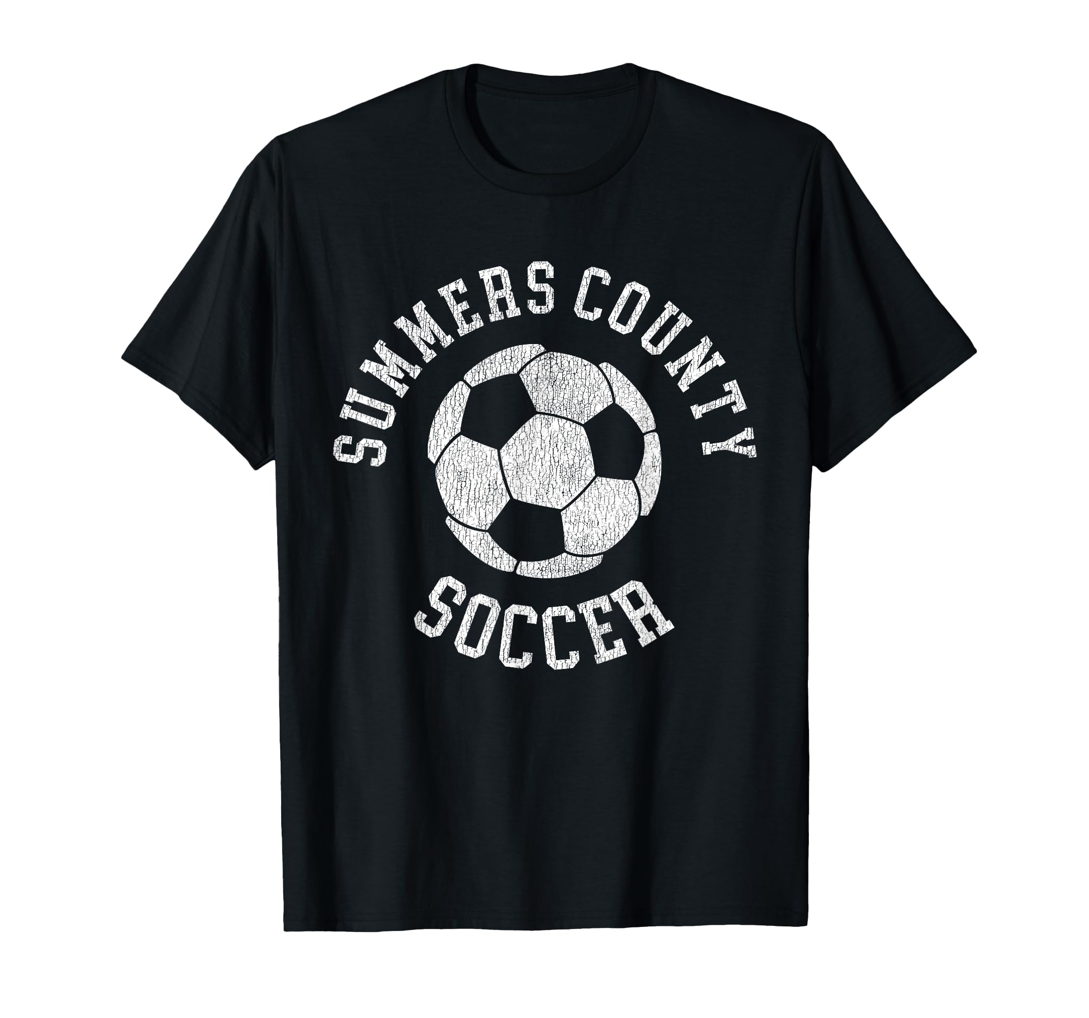 Summers County Soccer Distressed 90S T-Shirt - Novelty Apparel for Adults
