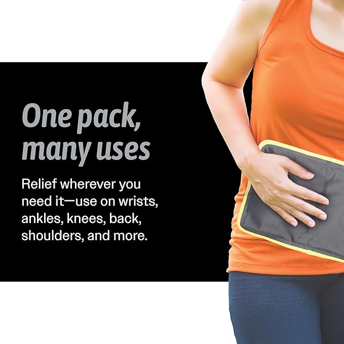 Hot & Cold Reusable Gel Packs (Medium, 2 Pack) Flexible Soft Compress - Ice & Heat Therapy for Injuries, Back, Shoulder, Hip, Knee, Joint Pain, Swelling, Bruises, Post Surgery - Sport Temp