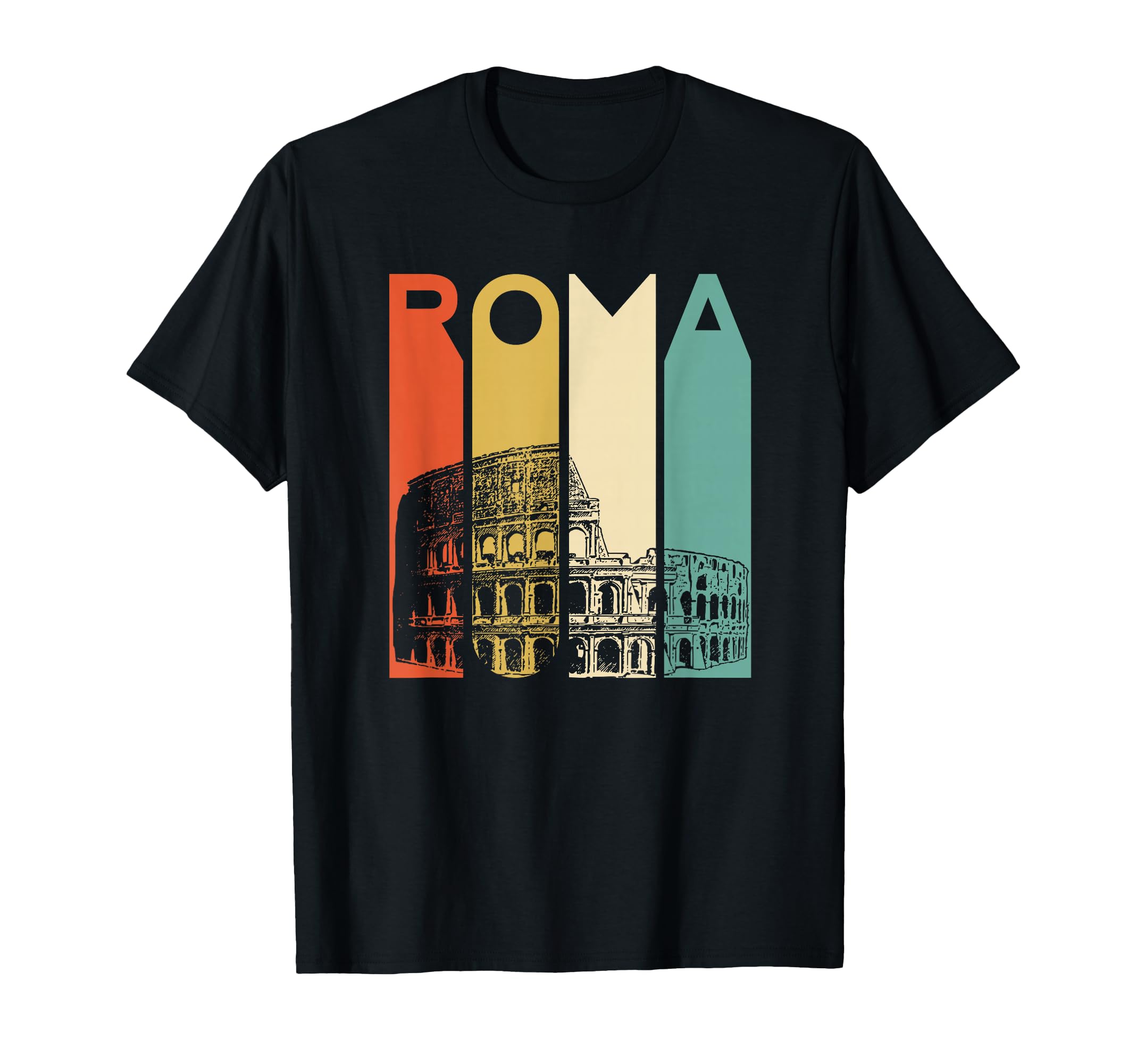 Rome Italy Roma Italian Colosseum T-Shirt - Trendy Graphic Unisex