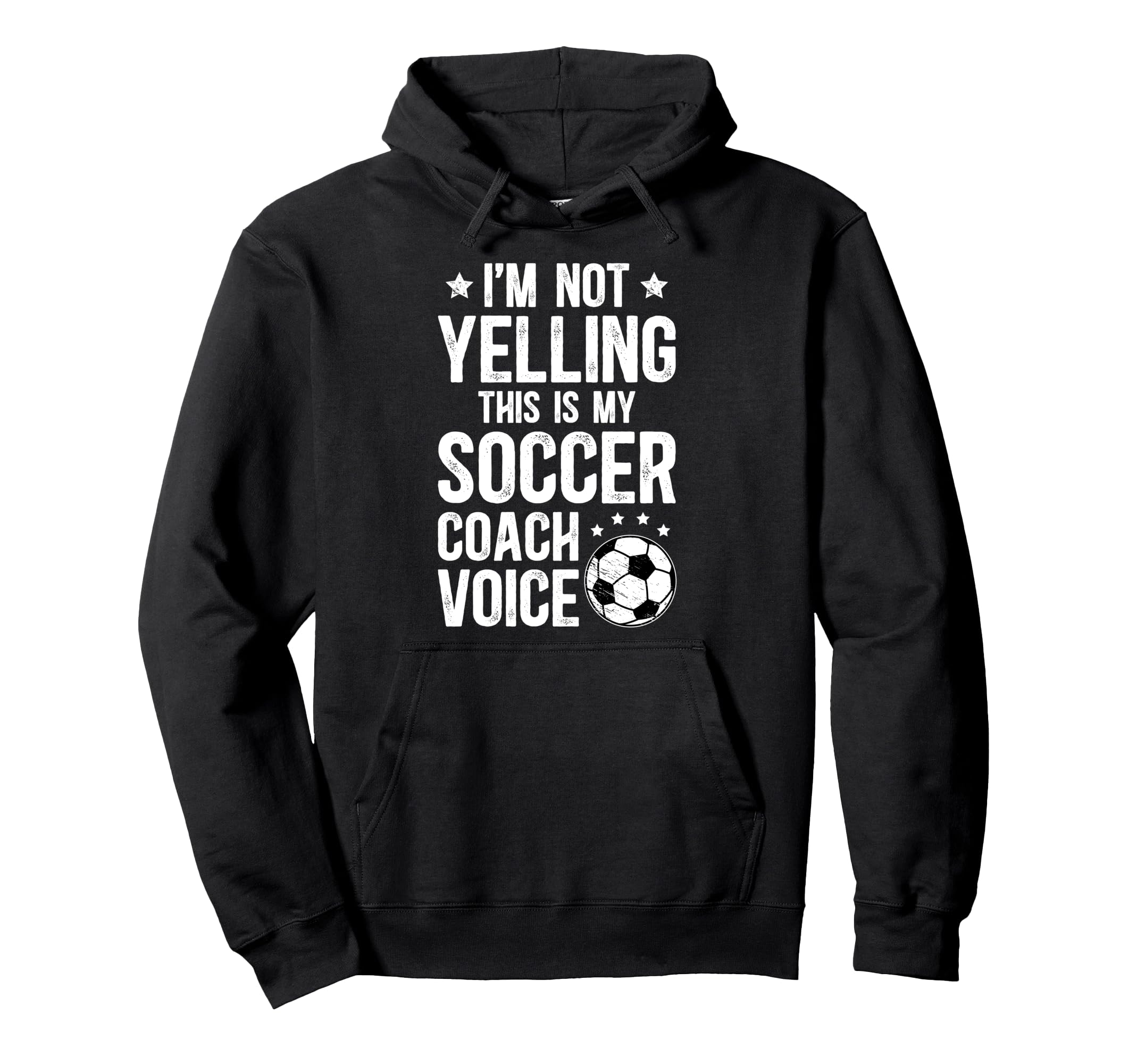 This Is My Soccer Coach Voice Soccer Hoodie - Minimalist Print Men Women