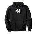 Number 44 80S 90S Soccer Team Jersey Hoodie - Novelty Apparel for Adults