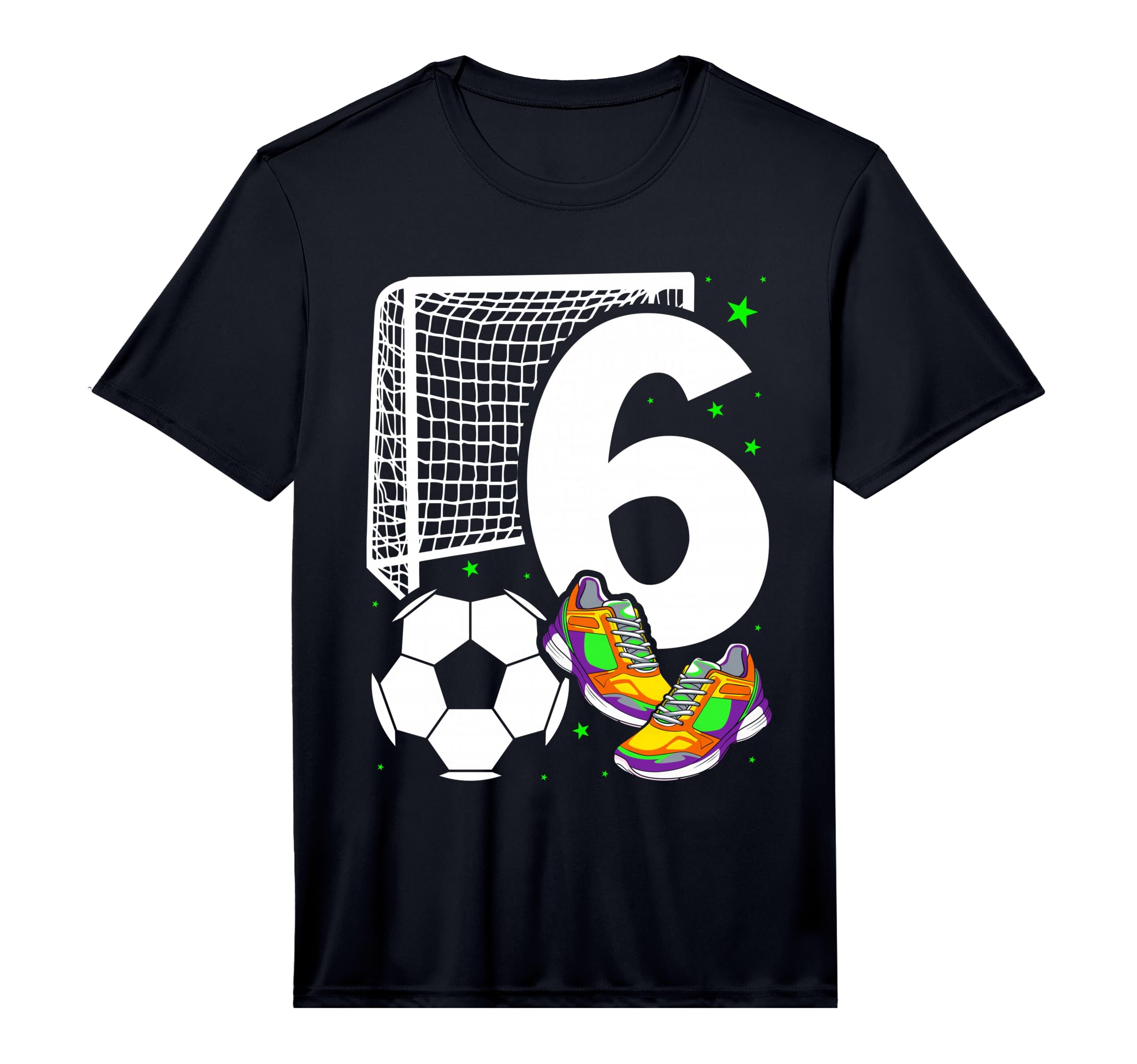 6Th Birthday 6 Years Soccer Football T-Shirt - Graphic Print Men Women