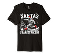 Santas Star Striker Funny Soccer T-Shirt - Aesthetic Graphic for Adults