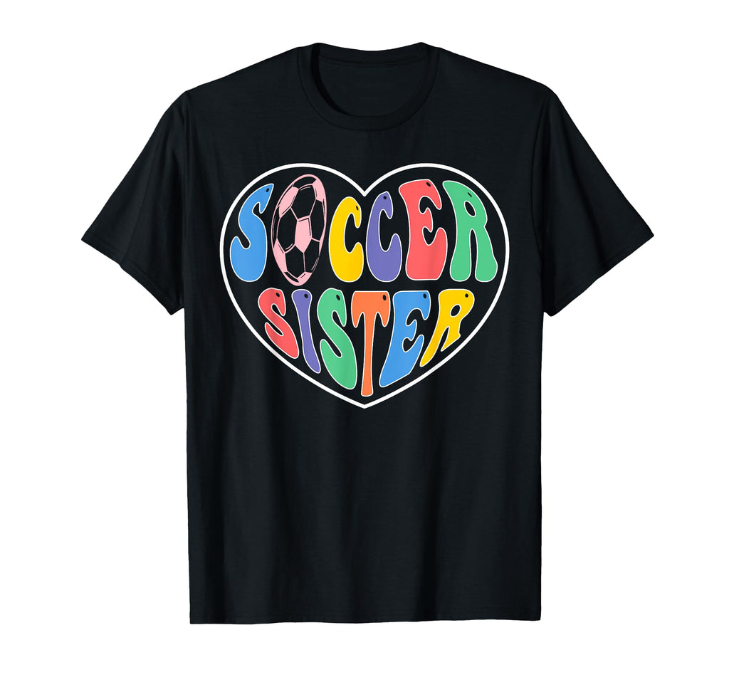 Soccer Sister Heart T-Shirt - Aesthetic Graphic Unisex