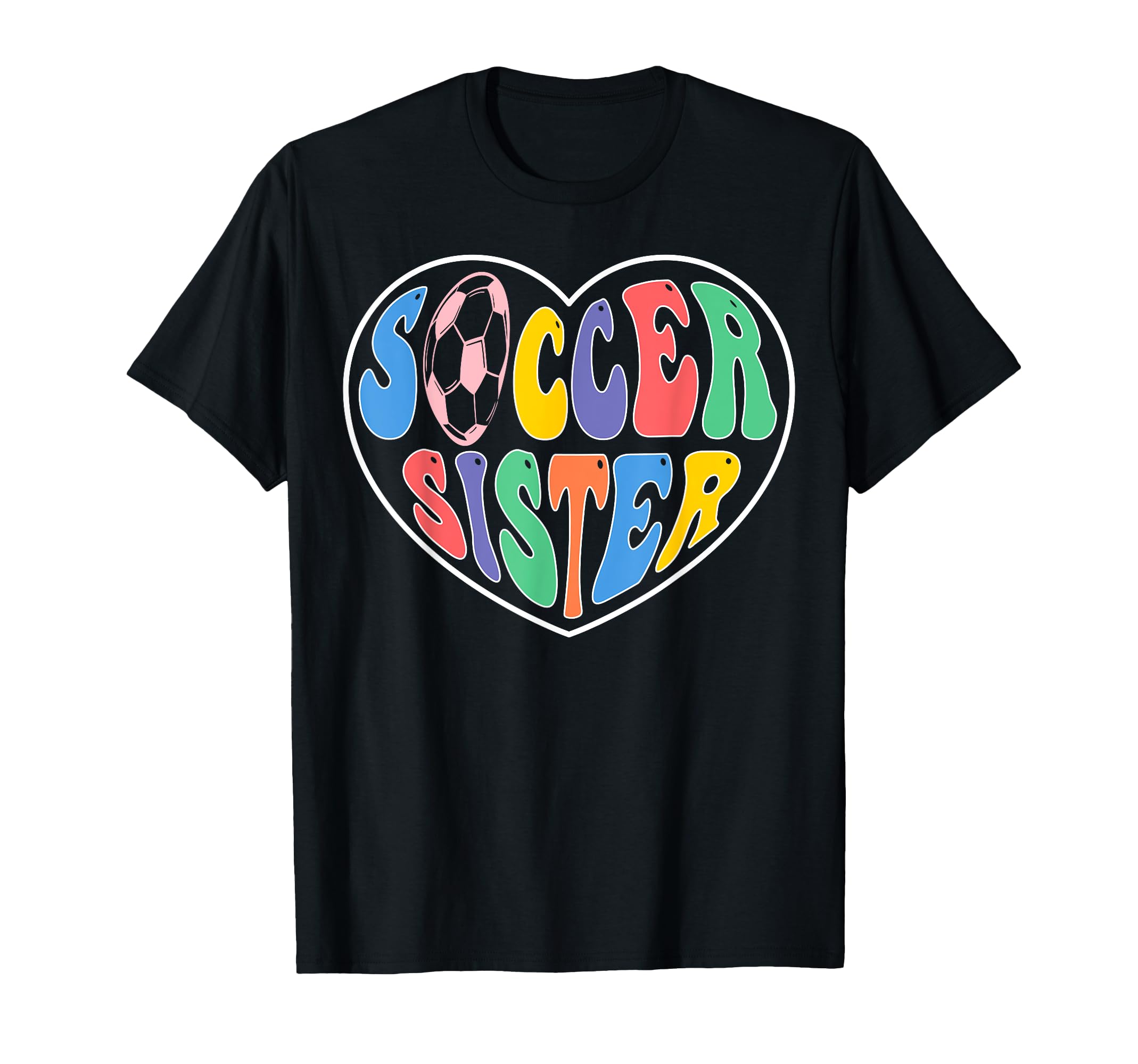 Soccer Sister Heart T-Shirt - Aesthetic Graphic Unisex