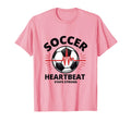 Soccer Heartbeat Stays Strong Athletic T-Shirt - Trendy Graphic Unisex