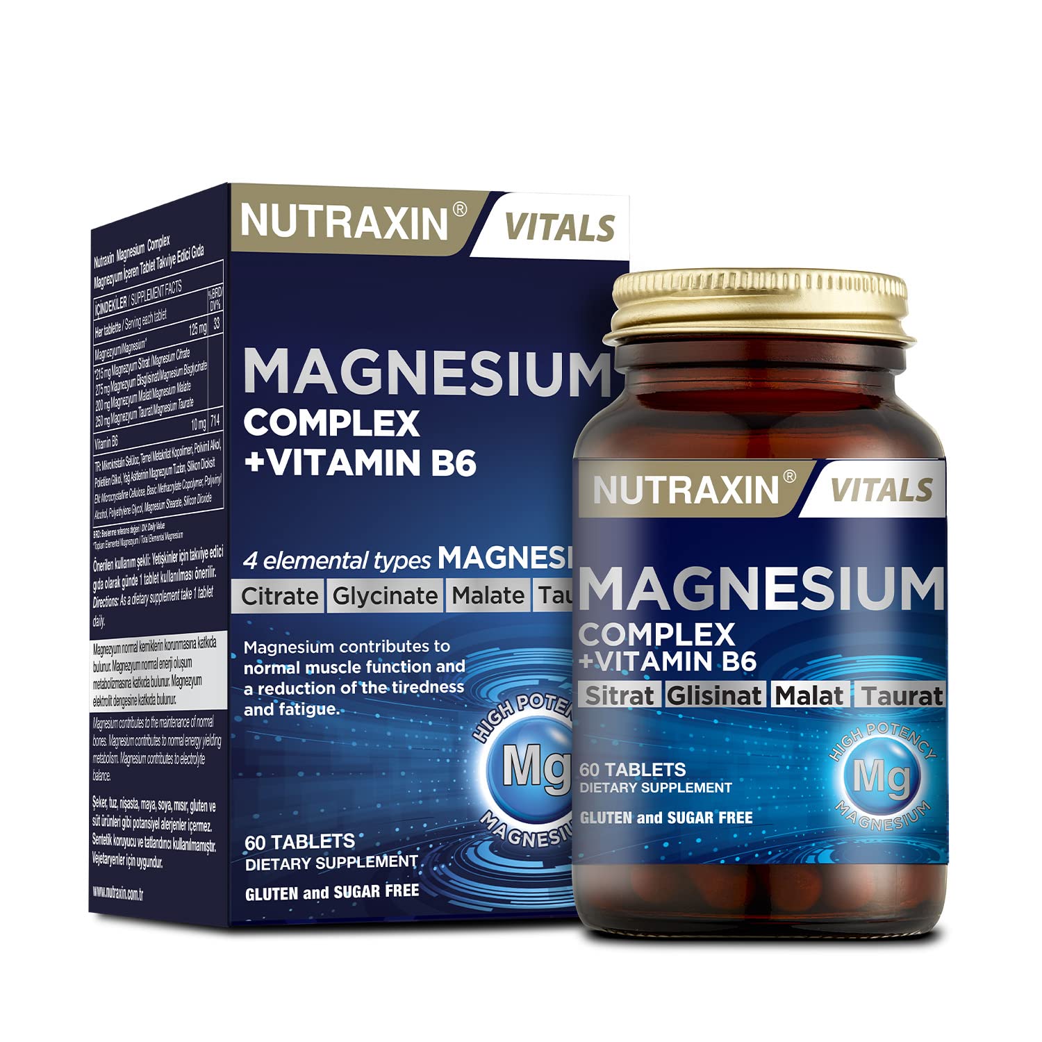 Nutraxin Multi Mineral Complex 60 Tablets - Dietary Supplement for Mineral Deficiency Support & Overall Health