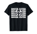 Soccer Sister Soccer Coquette Bow T-Shirt - Minimalist Print Unisex