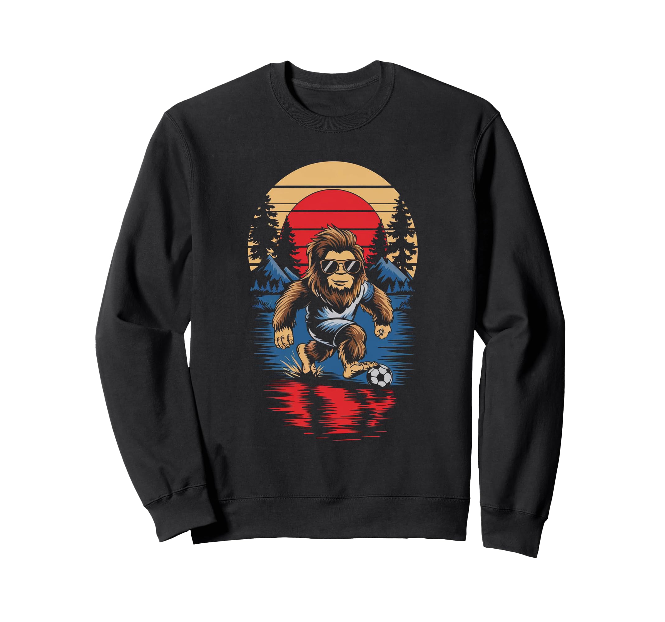 Funny Bigfoot Soccer Football Sweatshirt - Minimalist Print Unisex