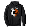Ball Funny Soccer Basketball Player Hoodie - Trendy Graphic Men Women