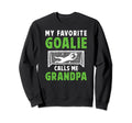 Favorite Soccer Goalie Grandpa Soccer Sweatshirt - Minimalist Print Unisex