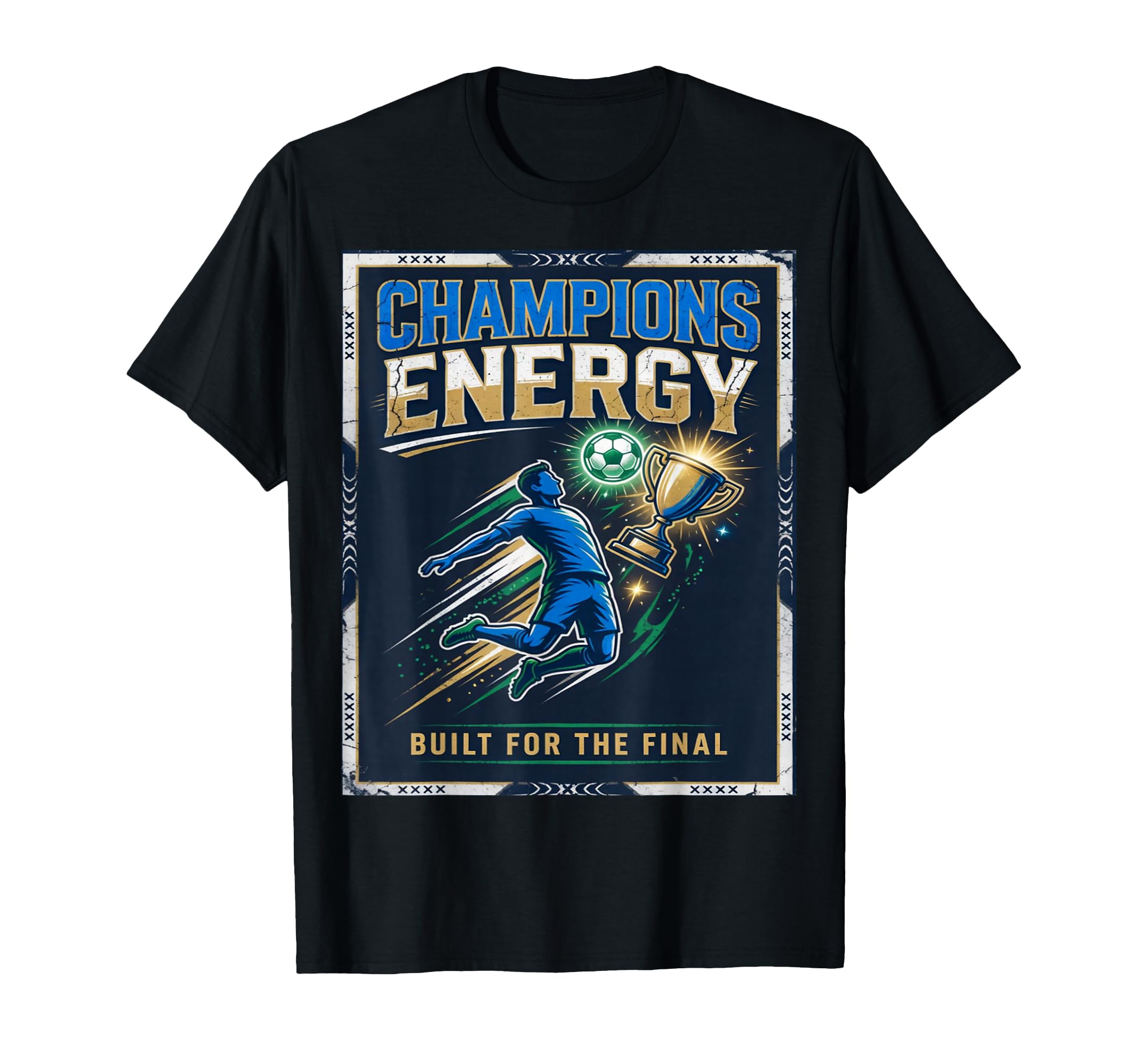 Jfootball Soccer Champions T-Shirt - Graphic Print Men Women