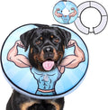 KOOLTAIL Inflatable Dog Cone Collar, Protective Dog Recovery E Collar for Medium Large Dogs After Surgery, Soft Adjustable Dog Neck Donut Cone with Enhanced Anti-Licking Does Not Impede Vision, M+