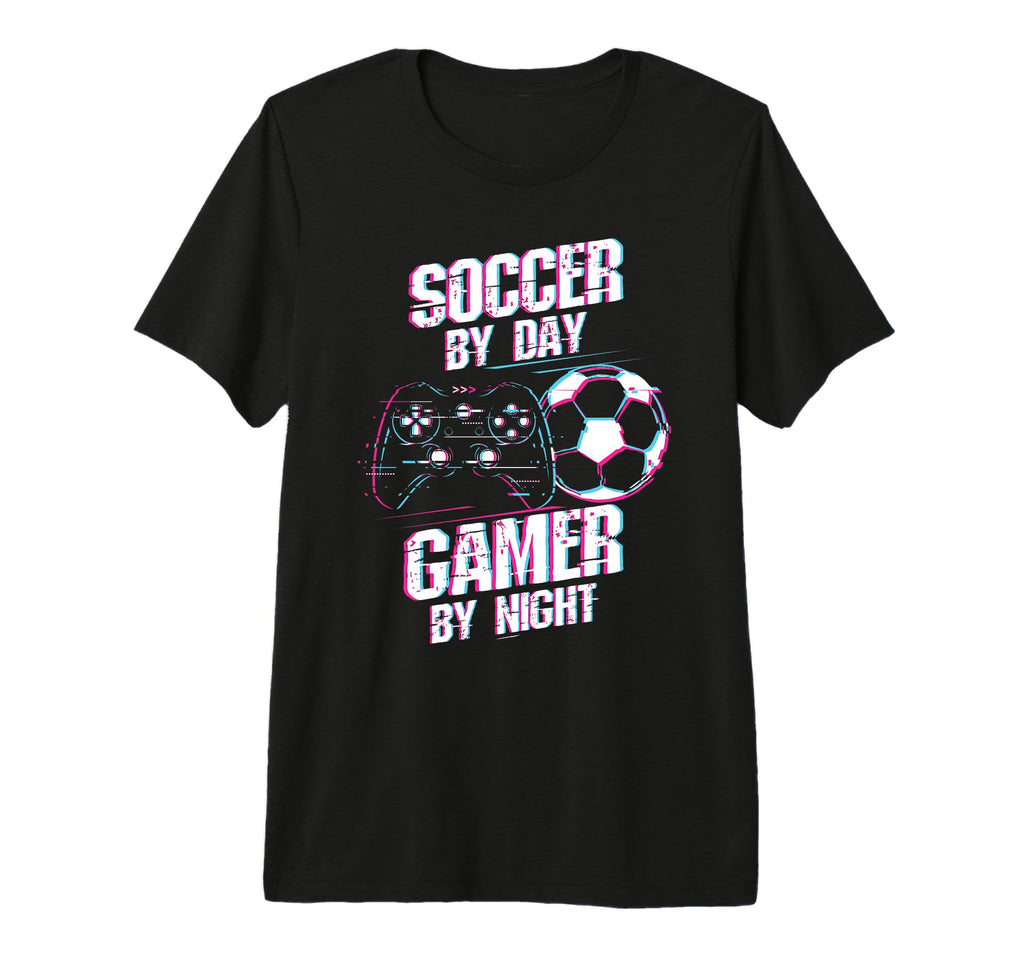 Soccer Day Gamer Night Soccer Gamer Tri T-Shirt - Minimalist Print Unisex