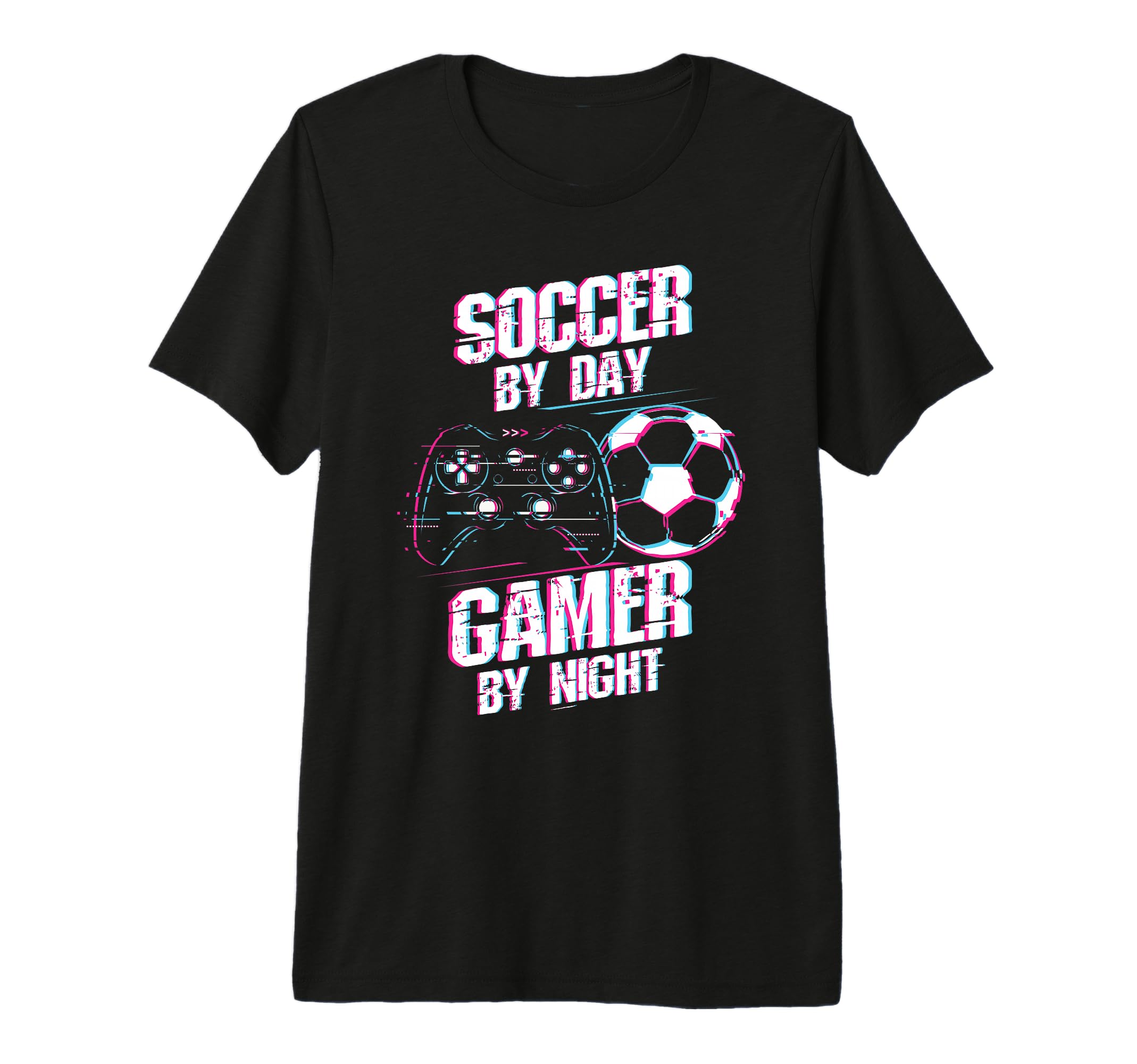 Soccer Day Gamer Night Soccer Gamer Tri T-Shirt - Minimalist Print Unisex