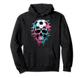 Skeleton Soccer Ice Cream Drip Hoodie - Casual Everyday Wear for Adults
