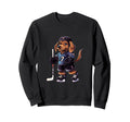 Dachshund Ice Hockey Player Dog Sweatshirt - Aesthetic Graphic Men Women