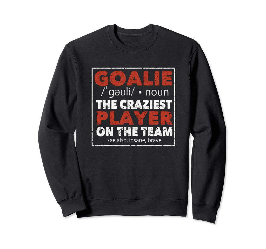 Goalkeeper Funny Soccer Ice Sweatshirt - Minimalist Print for Adults