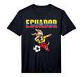 Dabbing Dog Ecuador Soccer Fans Jersey T-Shirt - Trendy Graphic Unisex