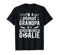 Proud Soccer Goalkeeper Grandpa Soccer T-Shirt - Minimalist Print Unisex