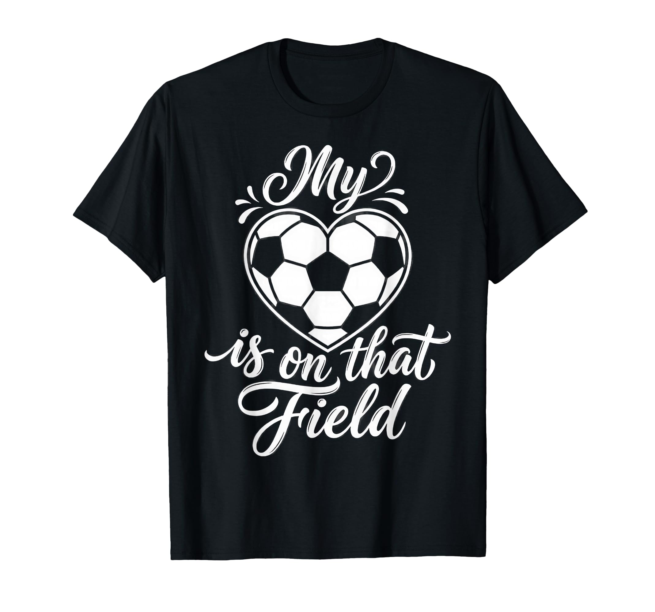 My Heart Is That Field Soccer Lover Heart T-Shirt - Graphic Print Men Women