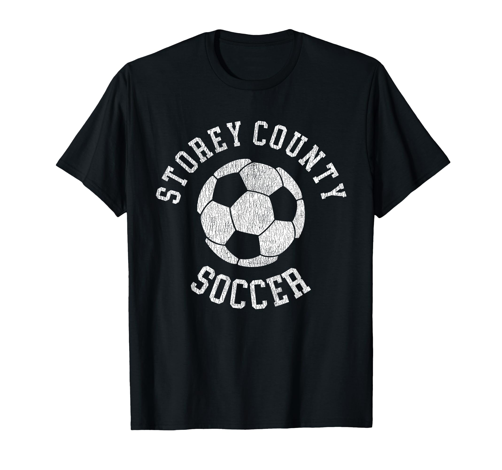 Storey County Soccer Distressed 90S T-Shirt - Fun Novelty Design for Adults