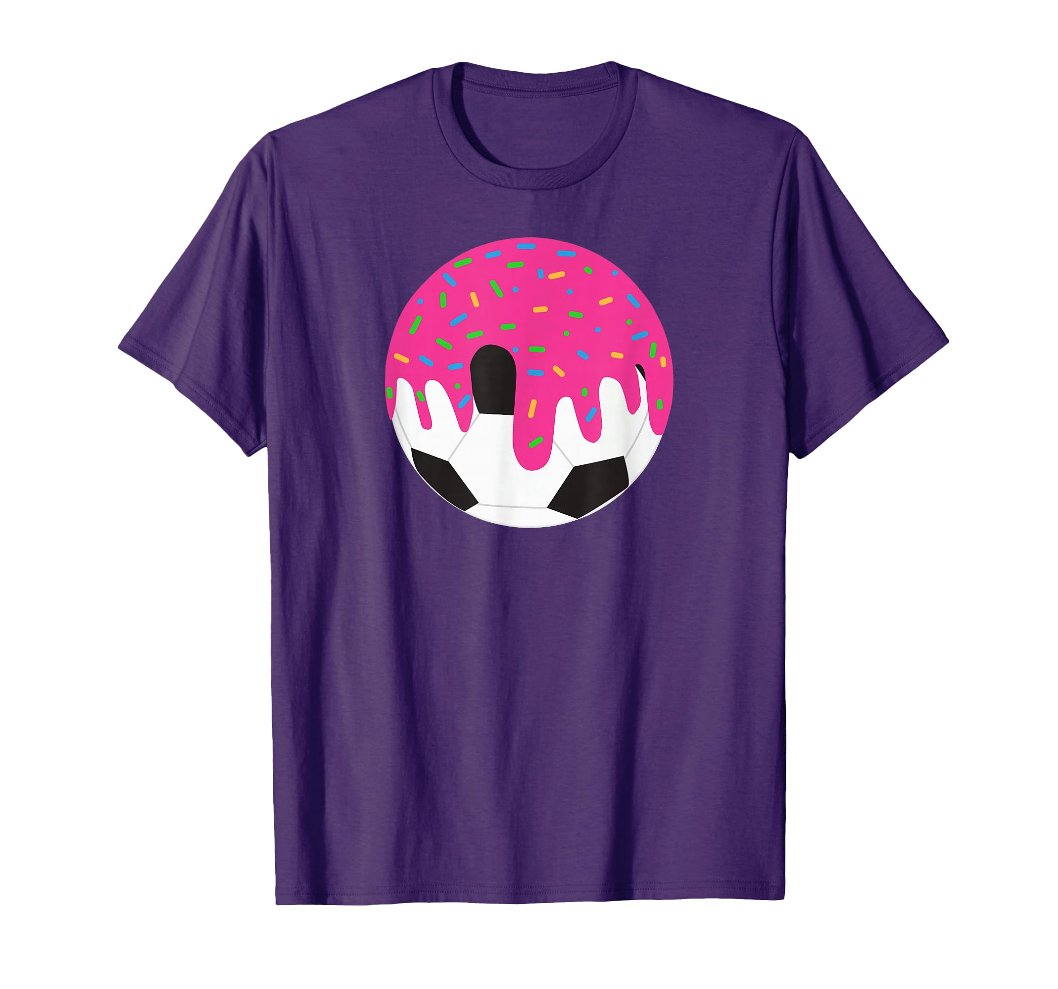 Funny Soccer Ball Ice Cream Drip T-Shirt - Graphic Print Men Women