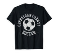 Cheboygan County Soccer Distressed 90S T-Shirt - Graphic Print Unisex