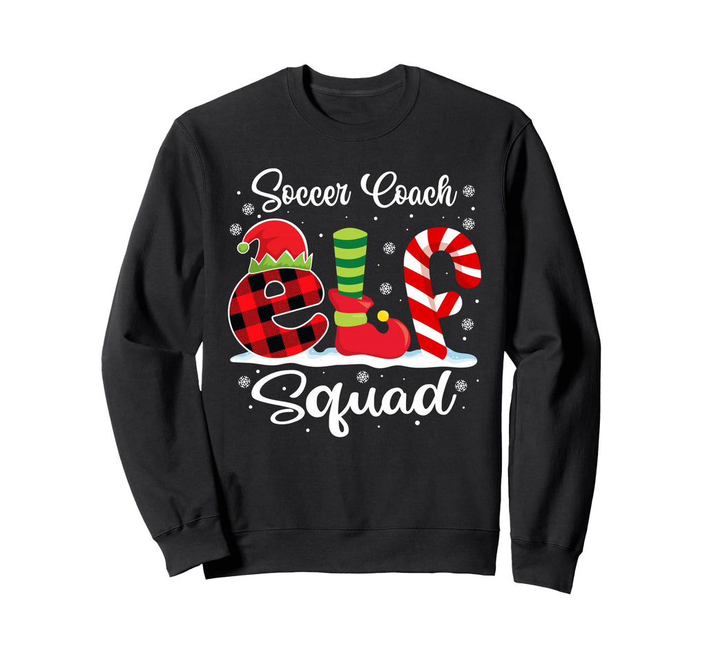 Soccer Coach Elf Squad Coaches Sweatshirt - Trendy Graphic for Adults