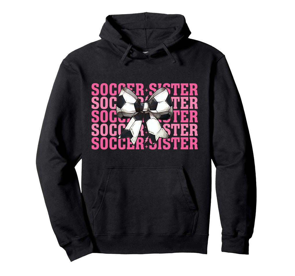 Womens Coquette Bow Ribbon Soccer Player Sweatshirt - Graphic Print Unisex
